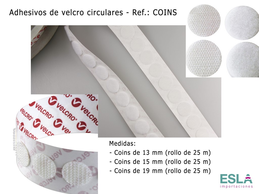Círculos Adhesivos de Velcro 16 mm
