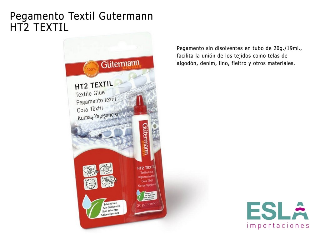 Pegamento para tela. Pegamento textil Gutterman HT2. Pegamento textil sin  disolventes. Pegamento para tela. -  México