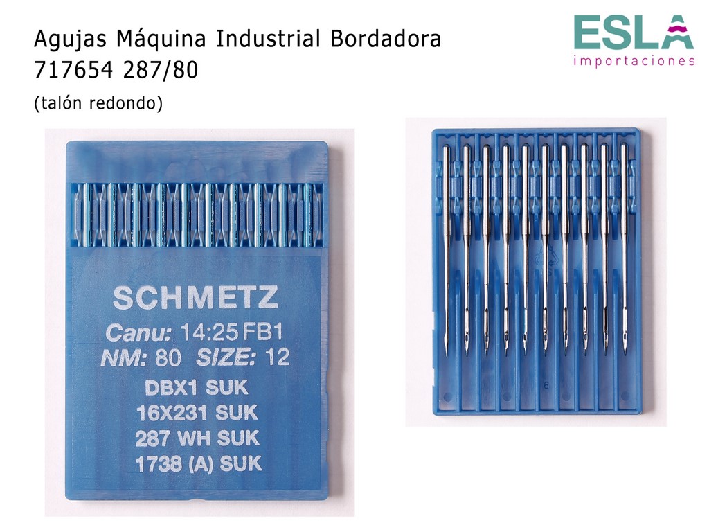 AGUJAS MAQUINA INDUSTRIAL BORDADORA 717654 SCHMETZ