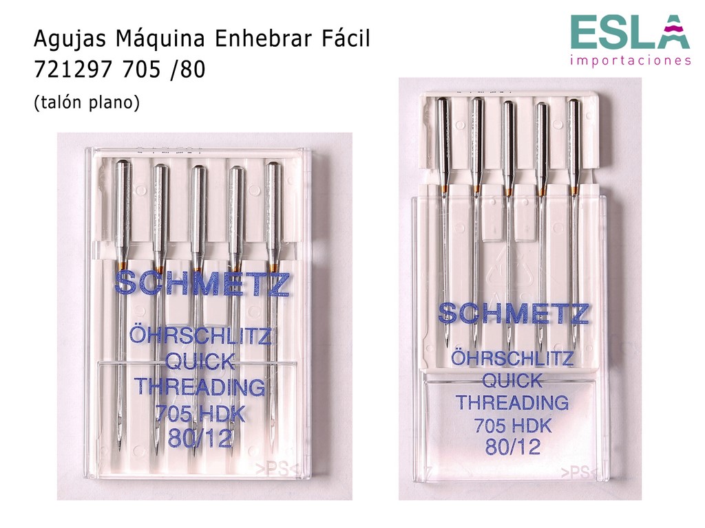 AGUJAS MAQUINA ENHEBRAR FACIL 721297-80 SCHMETZ