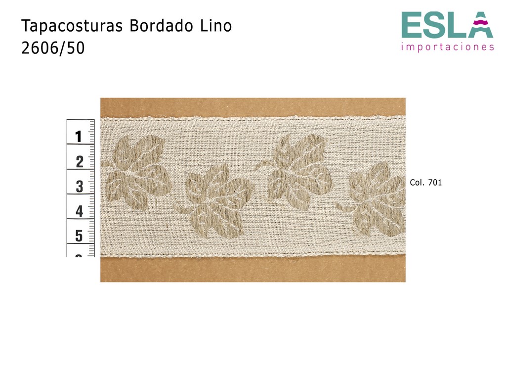 TAPACOSTURAS BORDADO LINO 2606-50