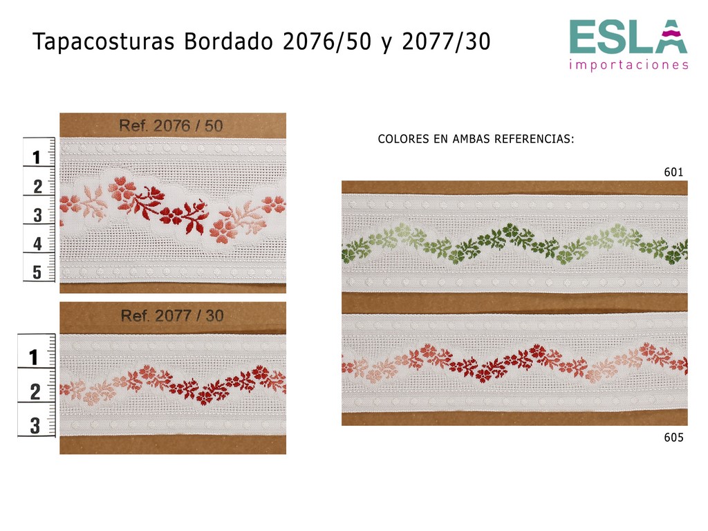 TAPACOSTURAS BORDADO 2076 Y 2077