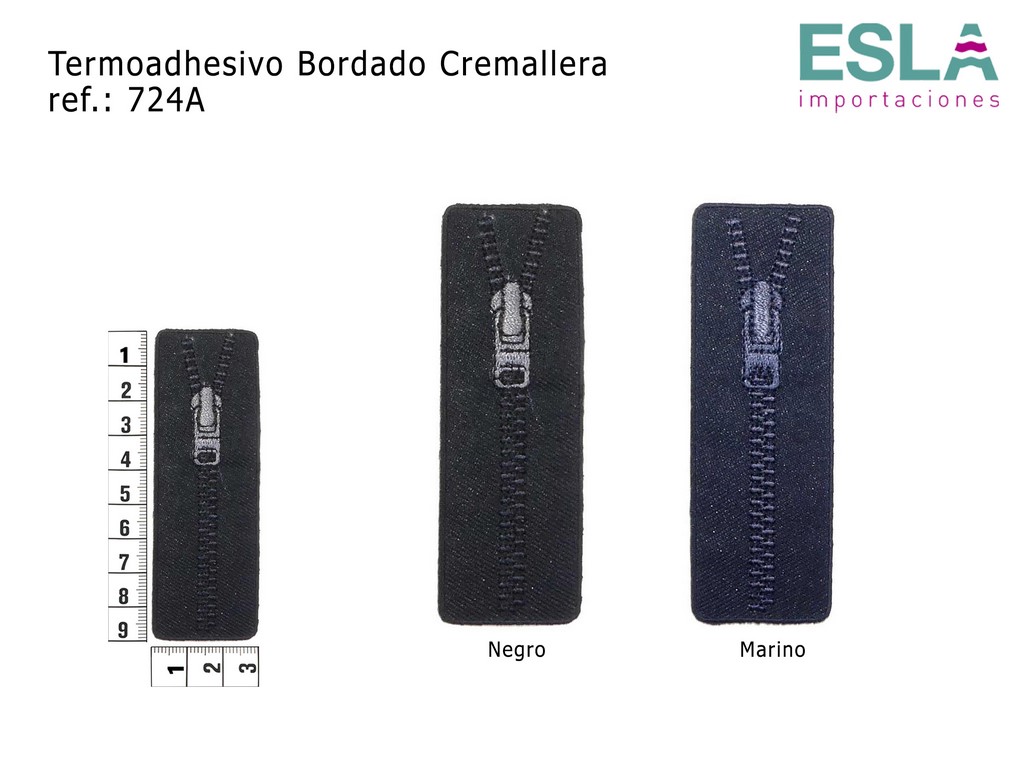 TERMOADHESIVO BORDADO CREMALLERA 724A