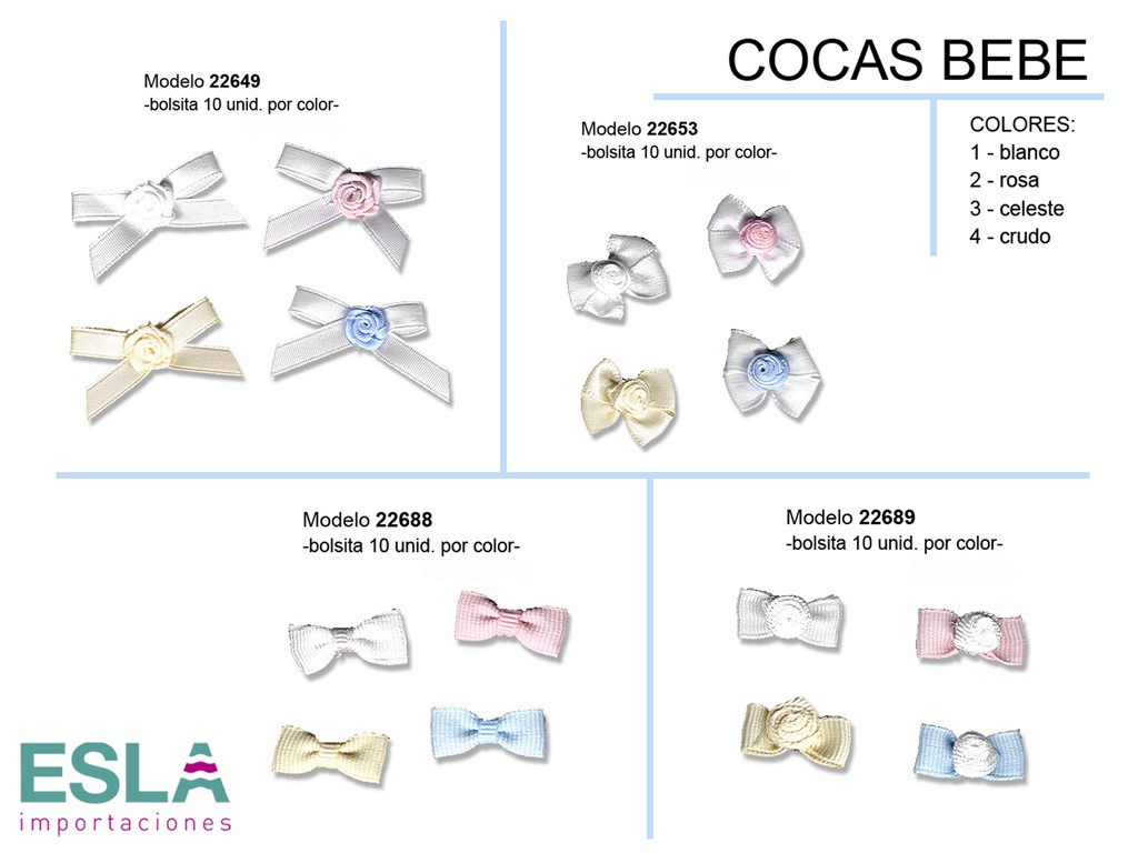 COCAS BEBE 22649 - 22653 - 22688 - 22689