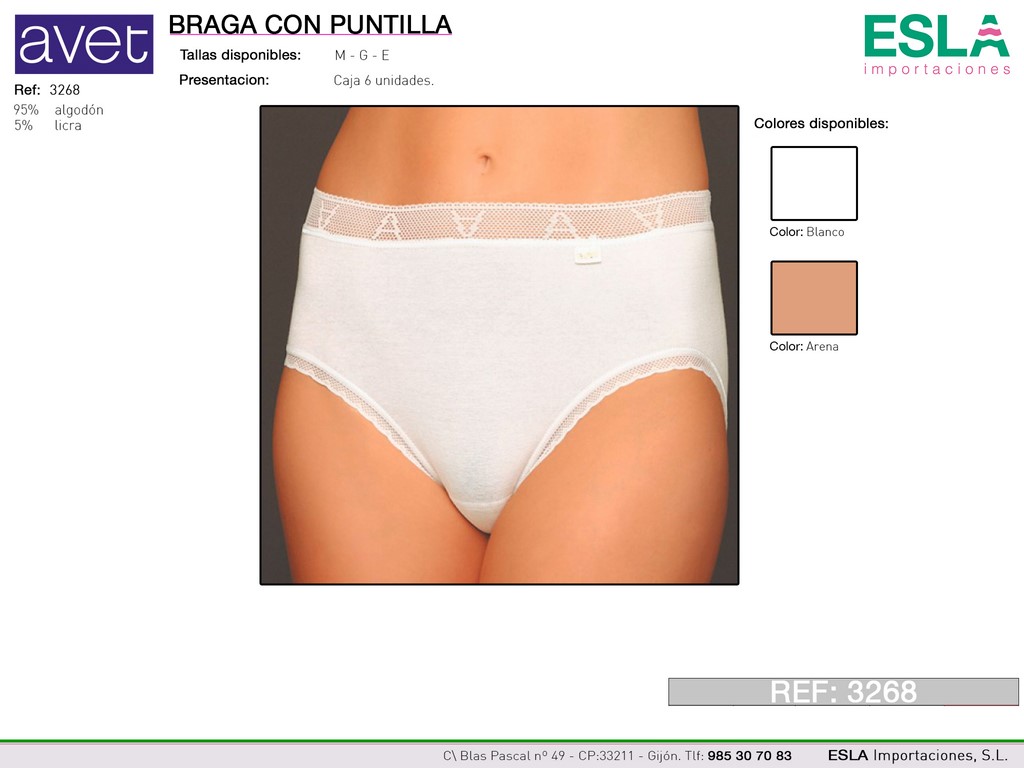 BRAGA 3268 CON PUNTILLA AVET