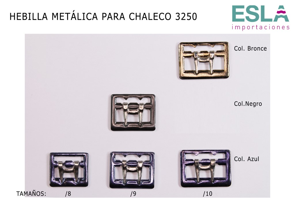 HEBILLA METALICA CHALECO 3250