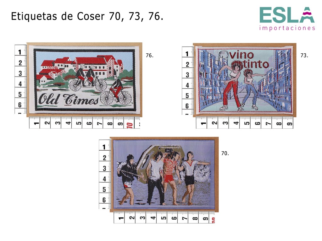 ETIQUETAS DE COSER 70, 73, 76