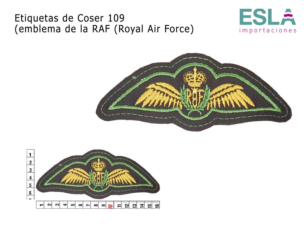 ETIQUETAS DE COSER 109 RAF