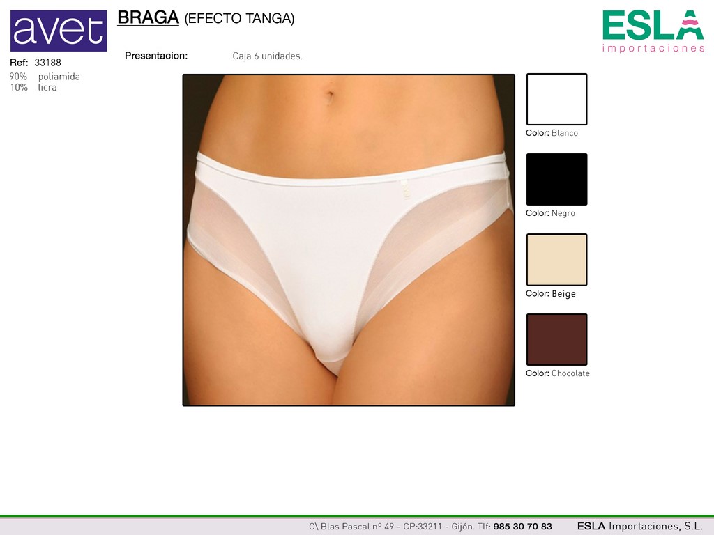 BRAGA 33188 EFECTO TANGA AVET