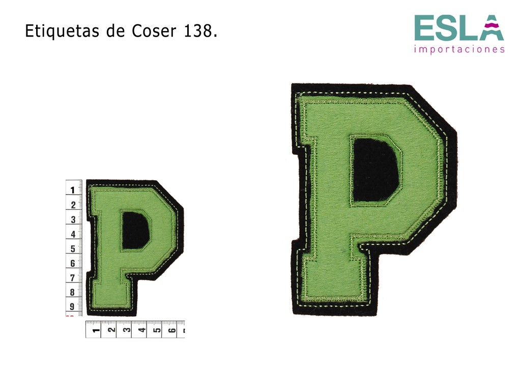 ETIQUETAS DE COSER LETRA P 138