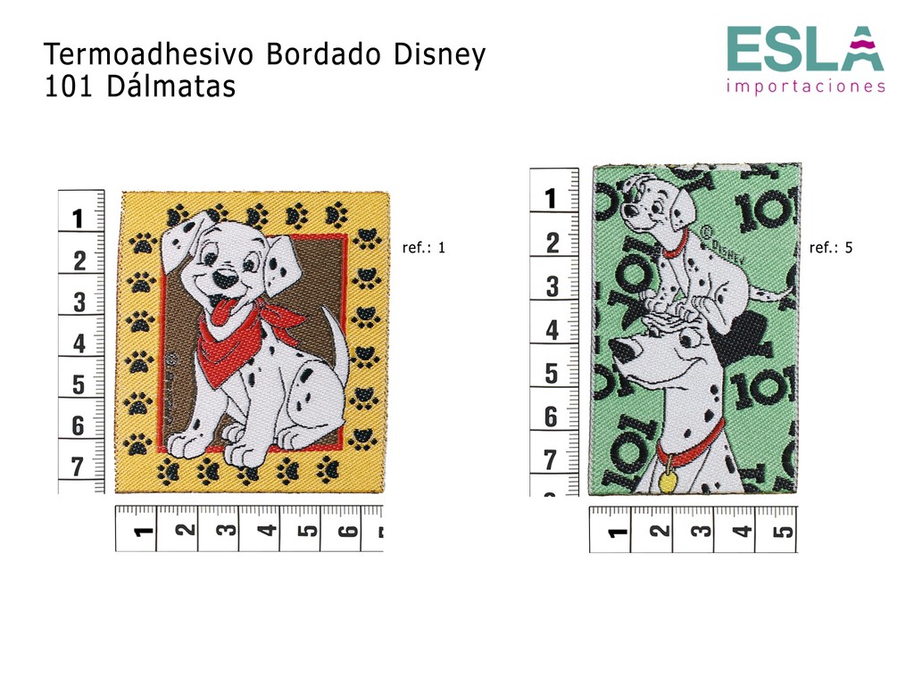 TERMOADHESIVO BORDADO DISNEY 101 DALMATAS 1 Y 5