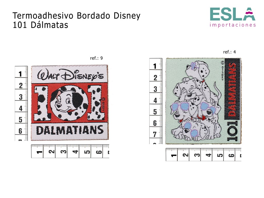 TERMOADHESIVO BORDADO DISNEY 101 DALMATAS 4 Y 9