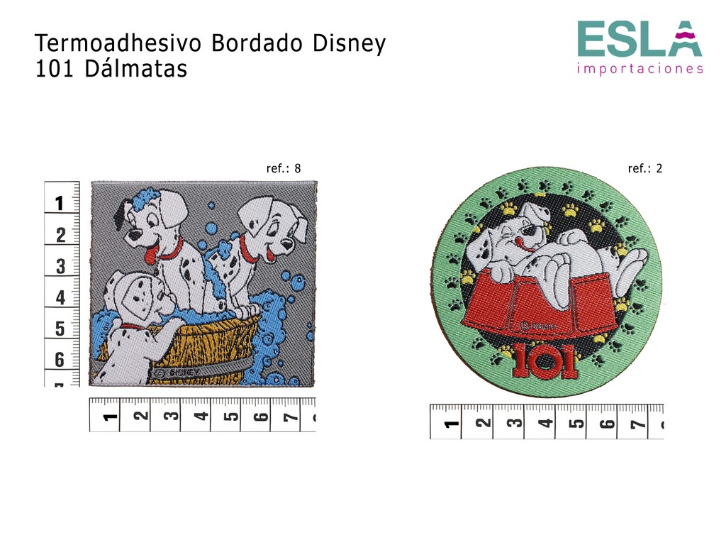 TERMOADHESIVO BORDADO DISNEY 101 DALMATAS 2 Y 8