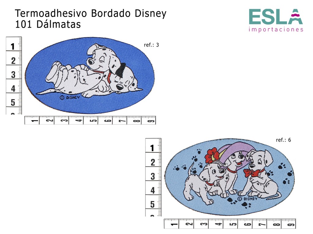 TERMOADHESIVO BORDADO DISNEY 101 DALMATAS 3 Y 6