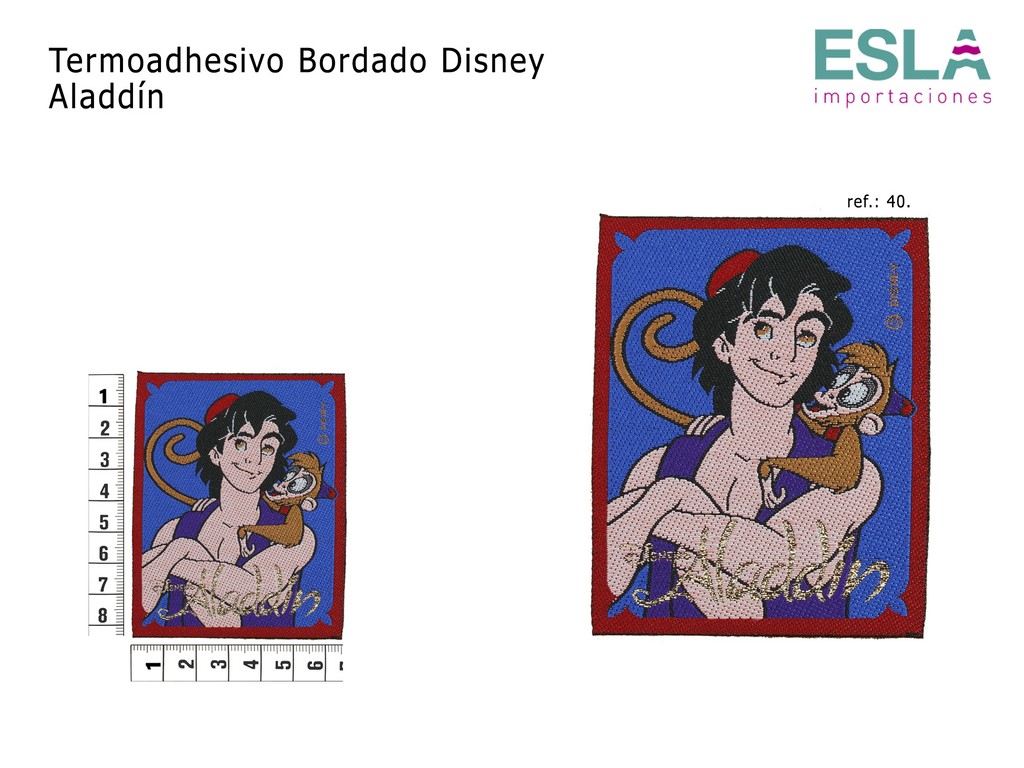 TERMOADHESIVO BORDADO DISNEY ALADIN 40