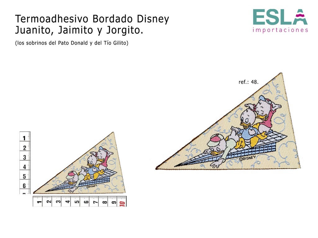 TERMOADHESIVO BORDADO DISNEY JUANITO JAIMITO Y JORGITO 48