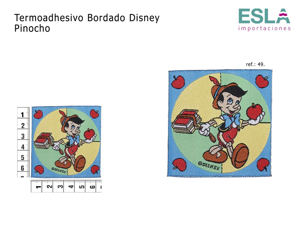 TERMOADHESIVO BORDADO DISNEY PINOCHO 49