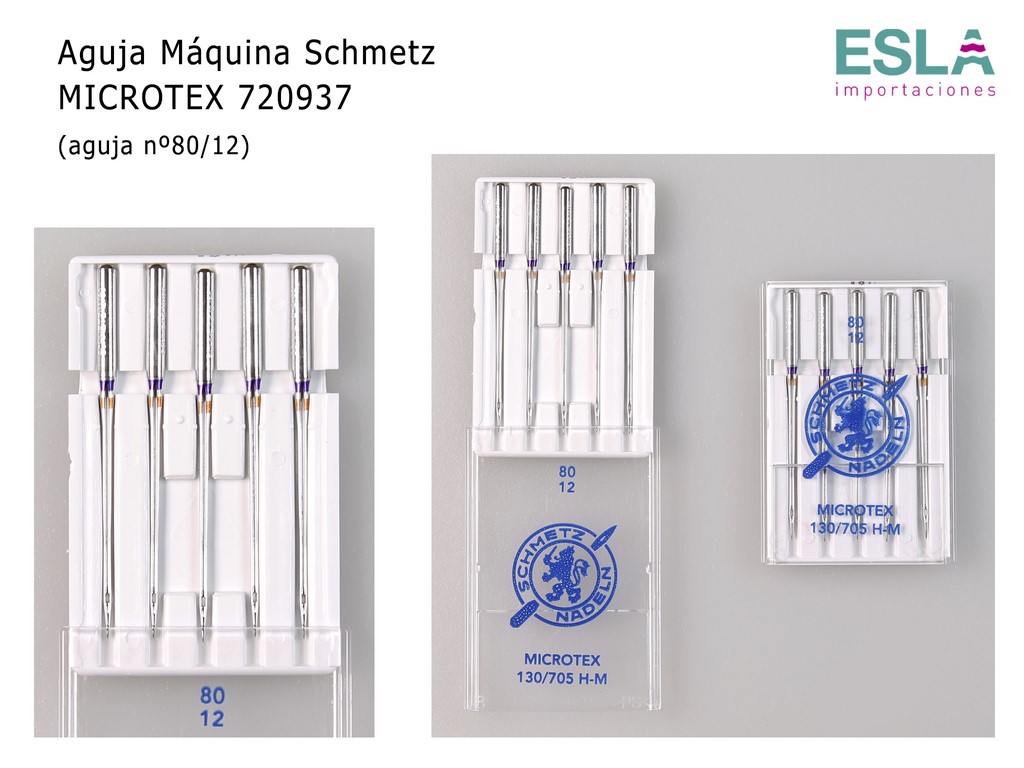 AGUJA MAQUINA MICROTEX 720937 SCHMETZ 80