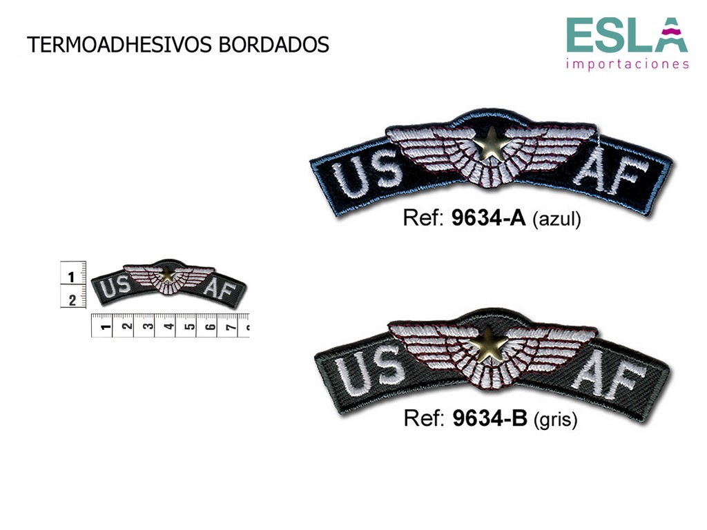 TERMOADHESIVO BORDADO INSIGNIA US AF 9634