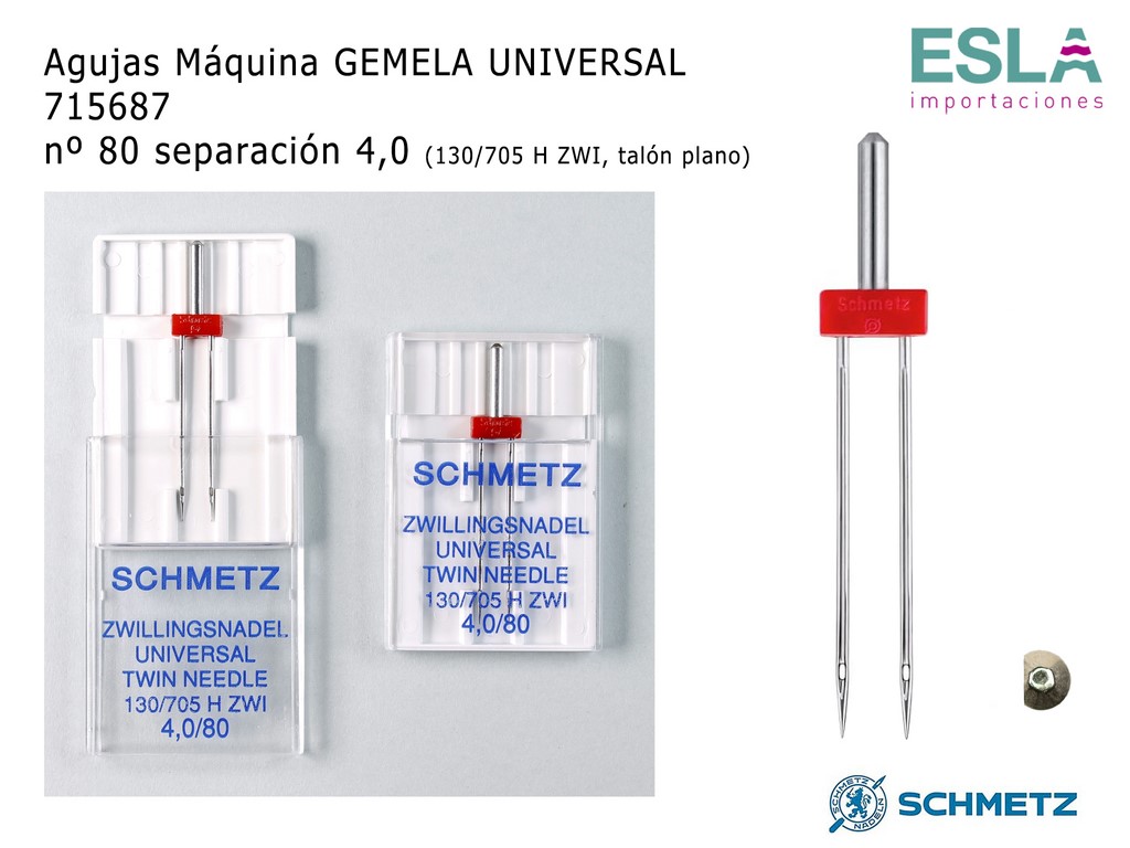 AGUJA MAQUINA GEMELA 715687 SCHMETZ