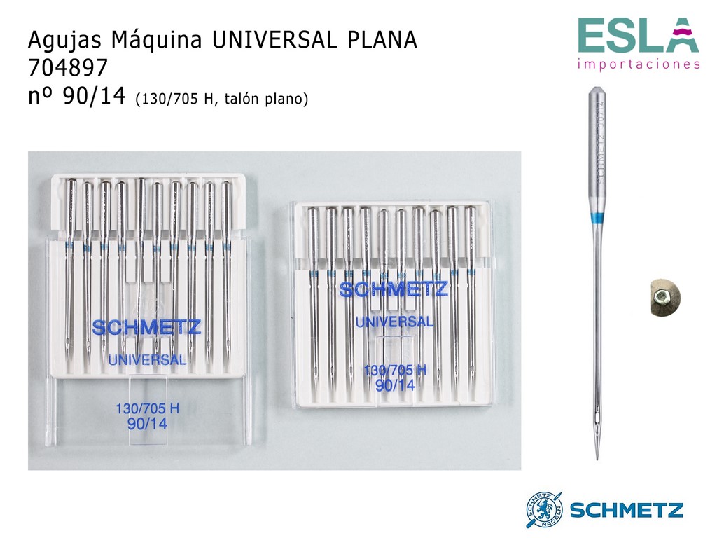 AGUJA MAQUINA UNIVERSAL PLANA 704897 SCHMETZ