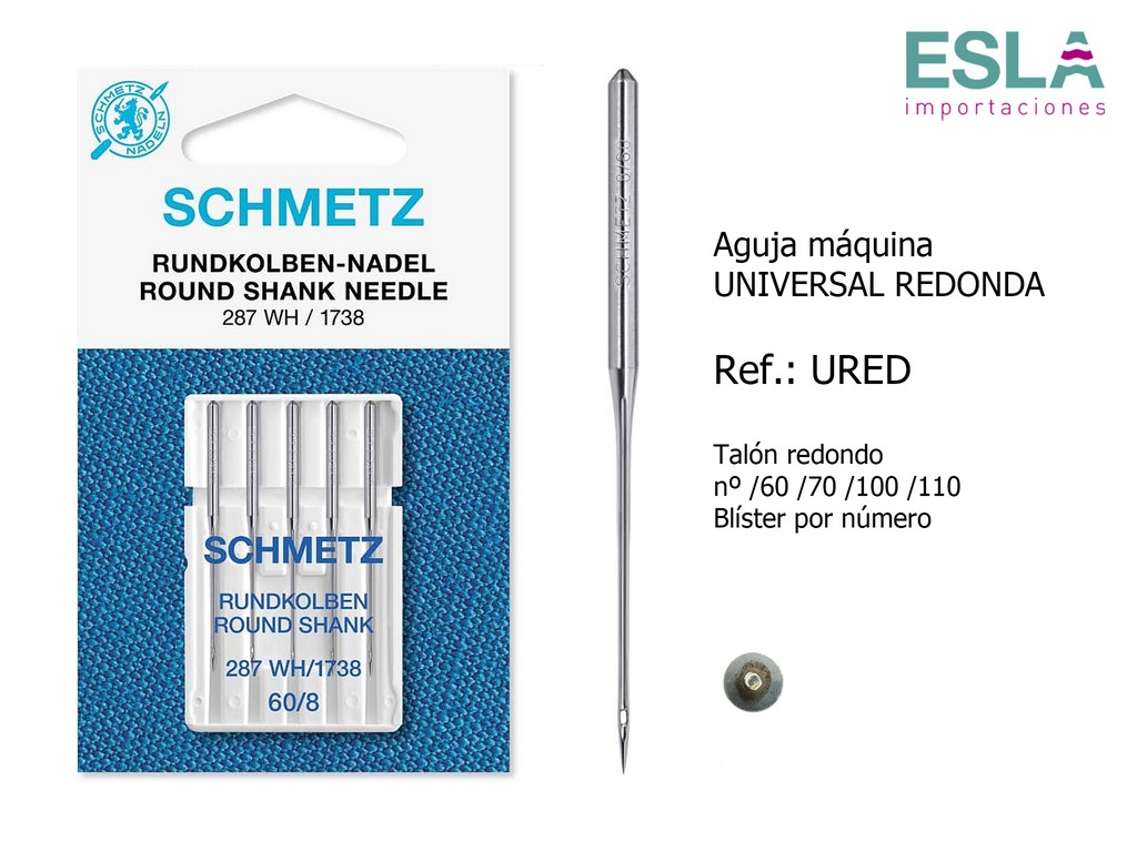 AGUJA MAQUINA UNIVERSAL REDONDA SCHMETZ URED