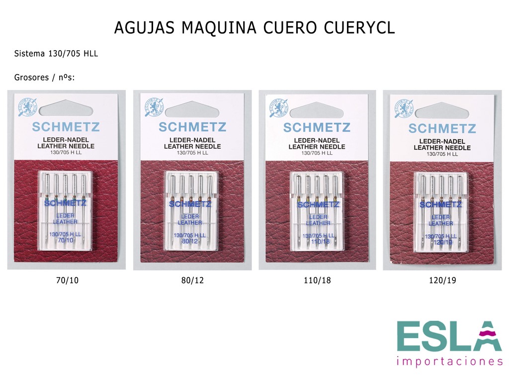 AGUJAS MAQUINA CUERO CUERYCL SCHMETZ