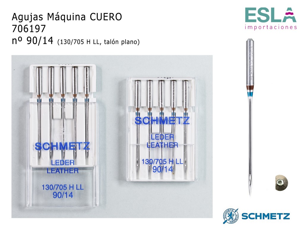 AGUJAS MAQUINA CUERO 706197 SCHMETZ