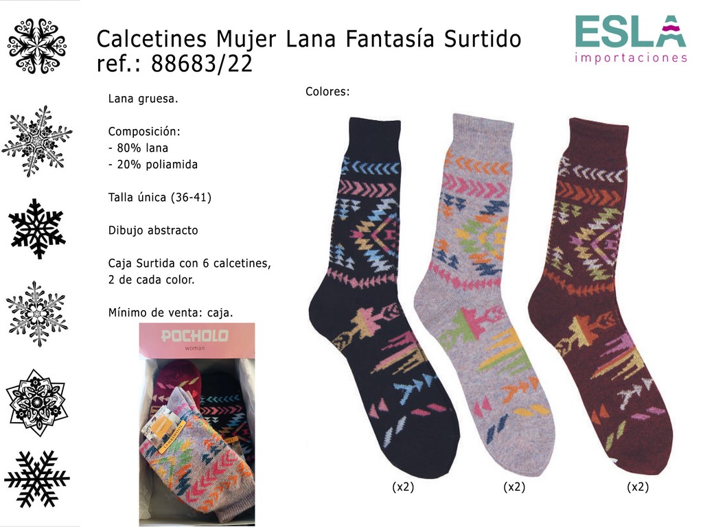 CALCETIN MUJER LANA FANTASIA 88683-22 POCHOLO