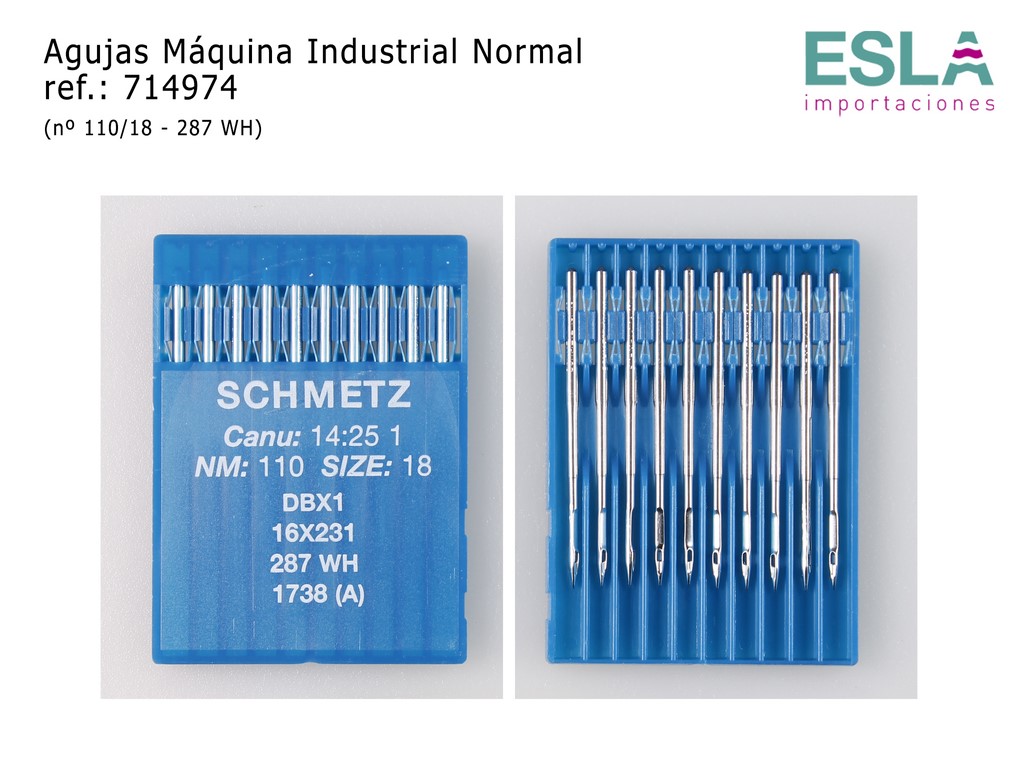 AGUJAS MAQUINA INDUSTRIAL NORMAL 714974 SCHMETZ