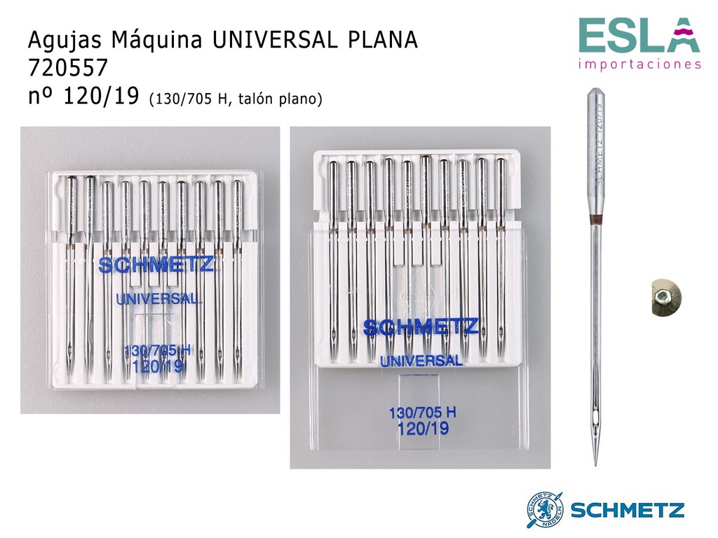 AGUJAS MAQUINA UNIVERSAL PLANA 720557 SCHMETZ